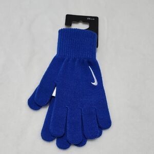 Youth Blue Nike Knit Gloves L-XL
